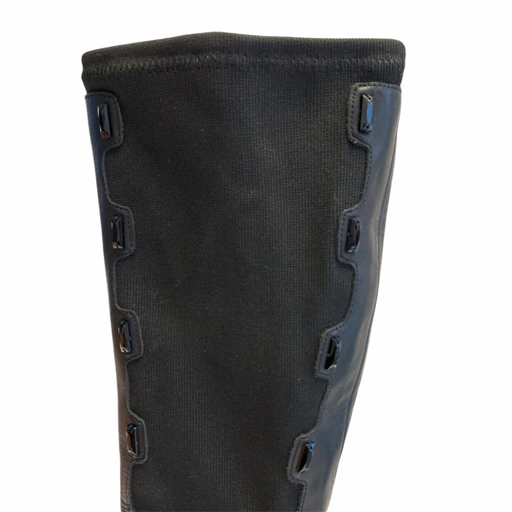 B Makowsky Leather Stretch High Heel Knee High 8.5 - Picture 5 of 9